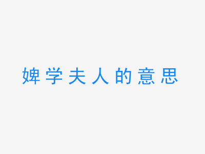 成语婢学夫人的意思