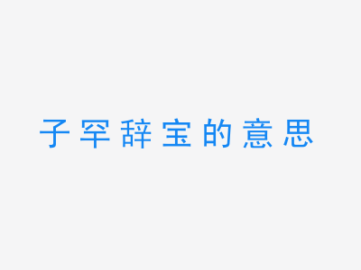 成语子罕辞宝的意思