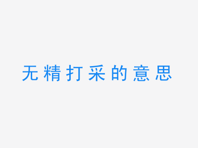 成语无精打采的意思